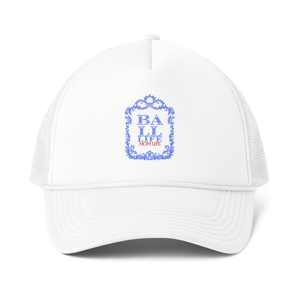 Trucker Cap - 'Ball Life Mom Life' Vintage Baseball Mesh Hat