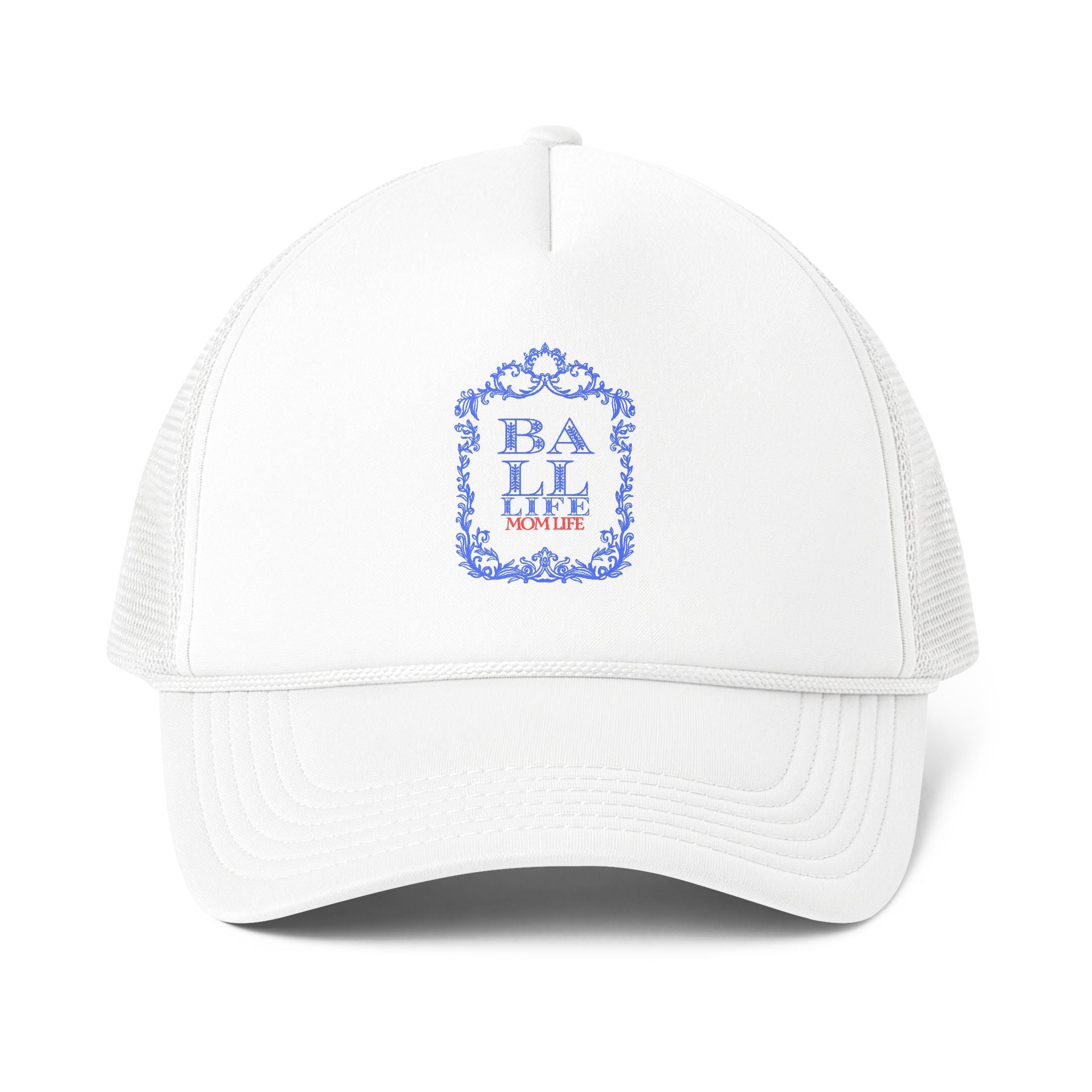 Trucker Cap - 'Ball Life Mom Life' Vintage Baseball Mesh Hat