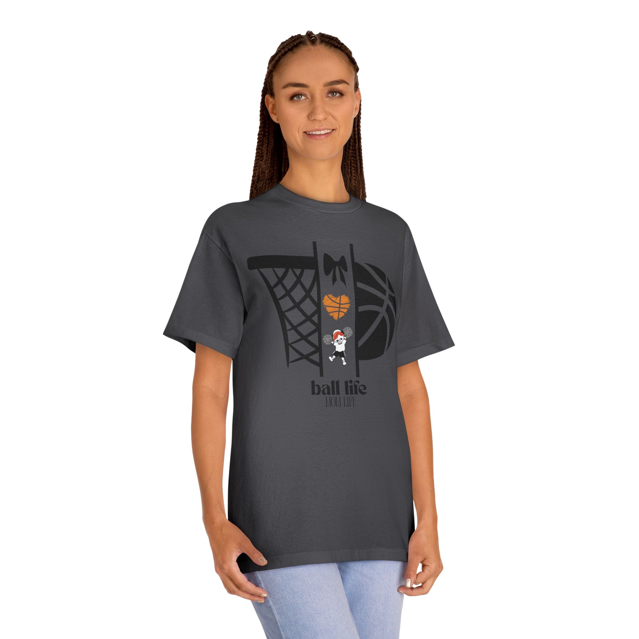 Basketball Graphic Tee — Ball Life Mom Life Court Shirt