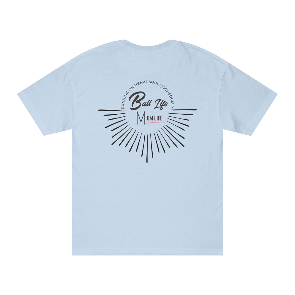 Ball Life T-Shirt — Mom Life Graphic Tee with Retro Sunburst Design