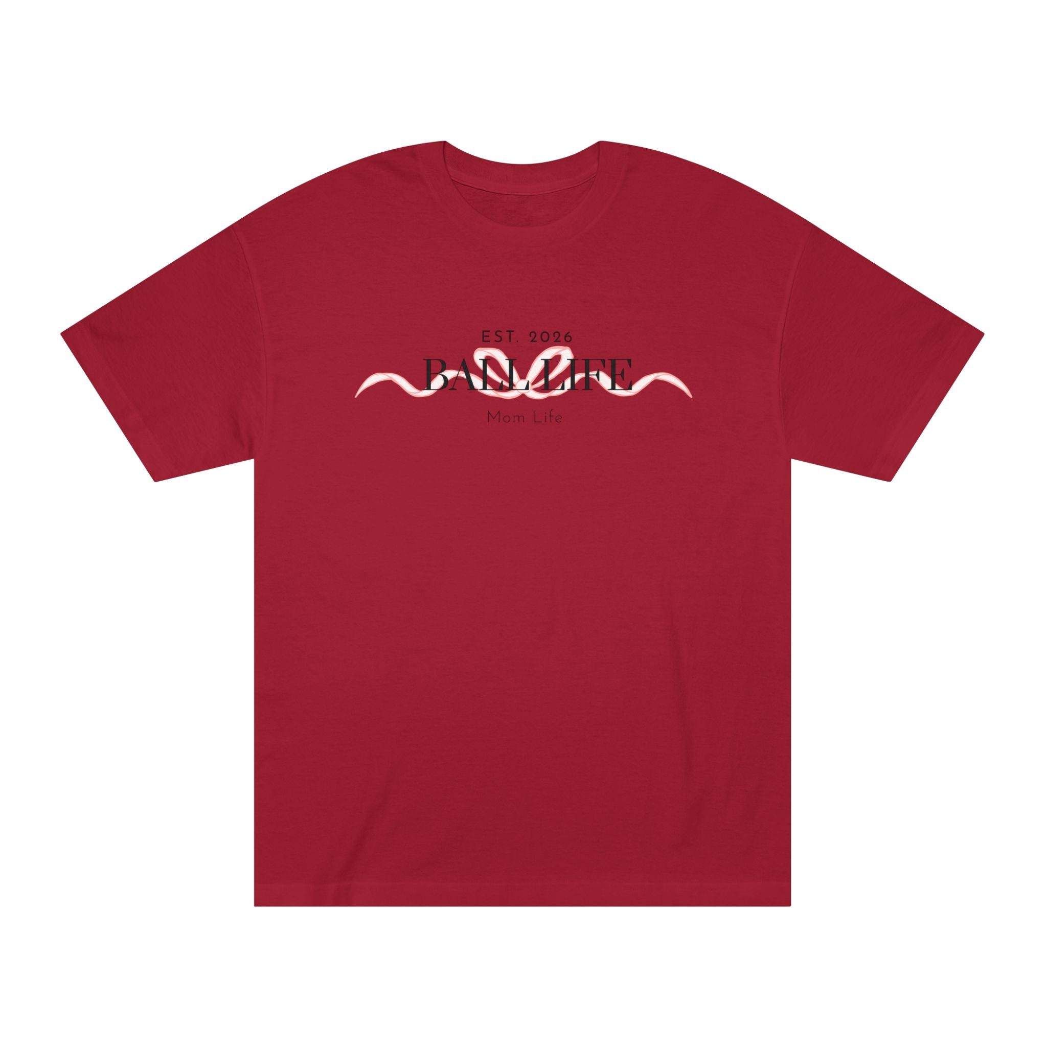 Bow Mom Life Tee — Est. 2026 Minimalist 'Ball Life Mom Life' Graphic T-Shirt