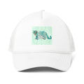 Mom Life Ball Life Teal Green Leopard Trucker Hat — Beachy Striped Design Ball Cap