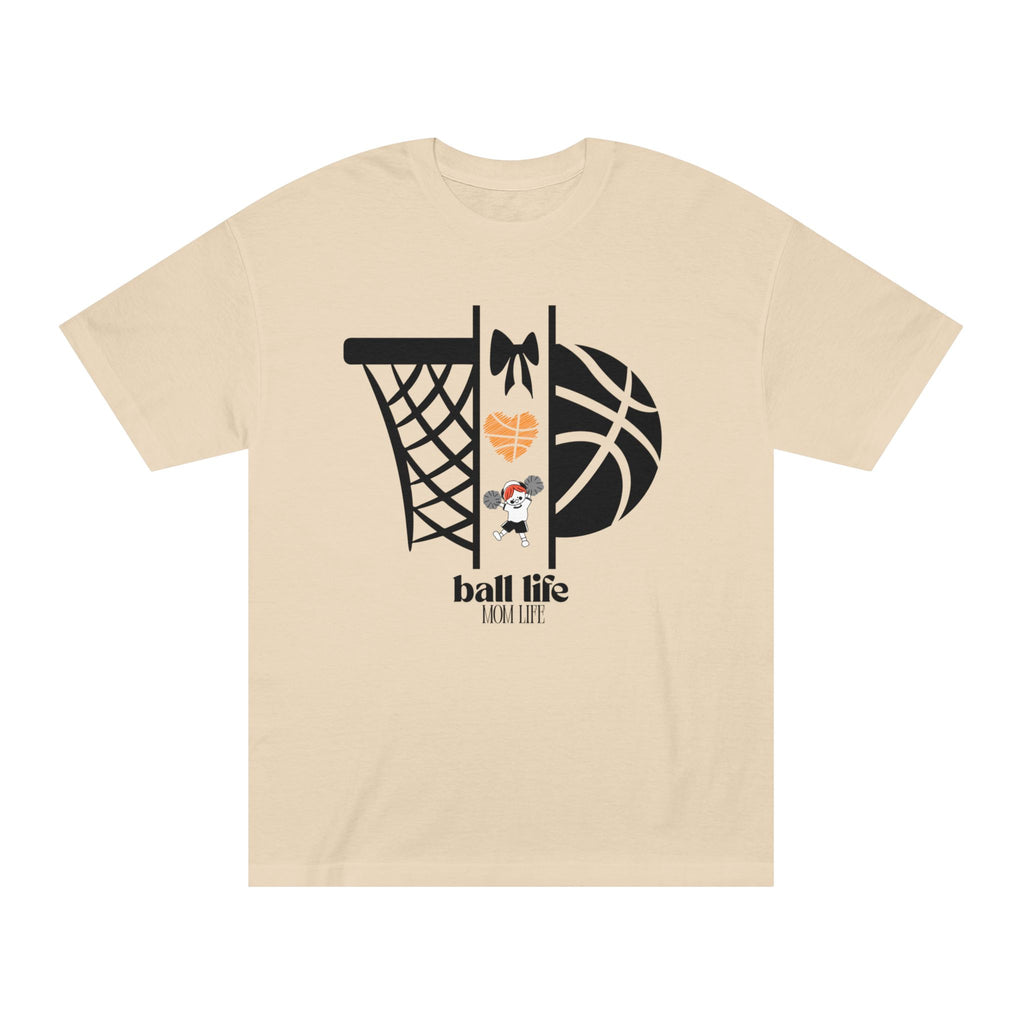 Basketball Graphic Tee — Ball Life Mom Life Court Shirt