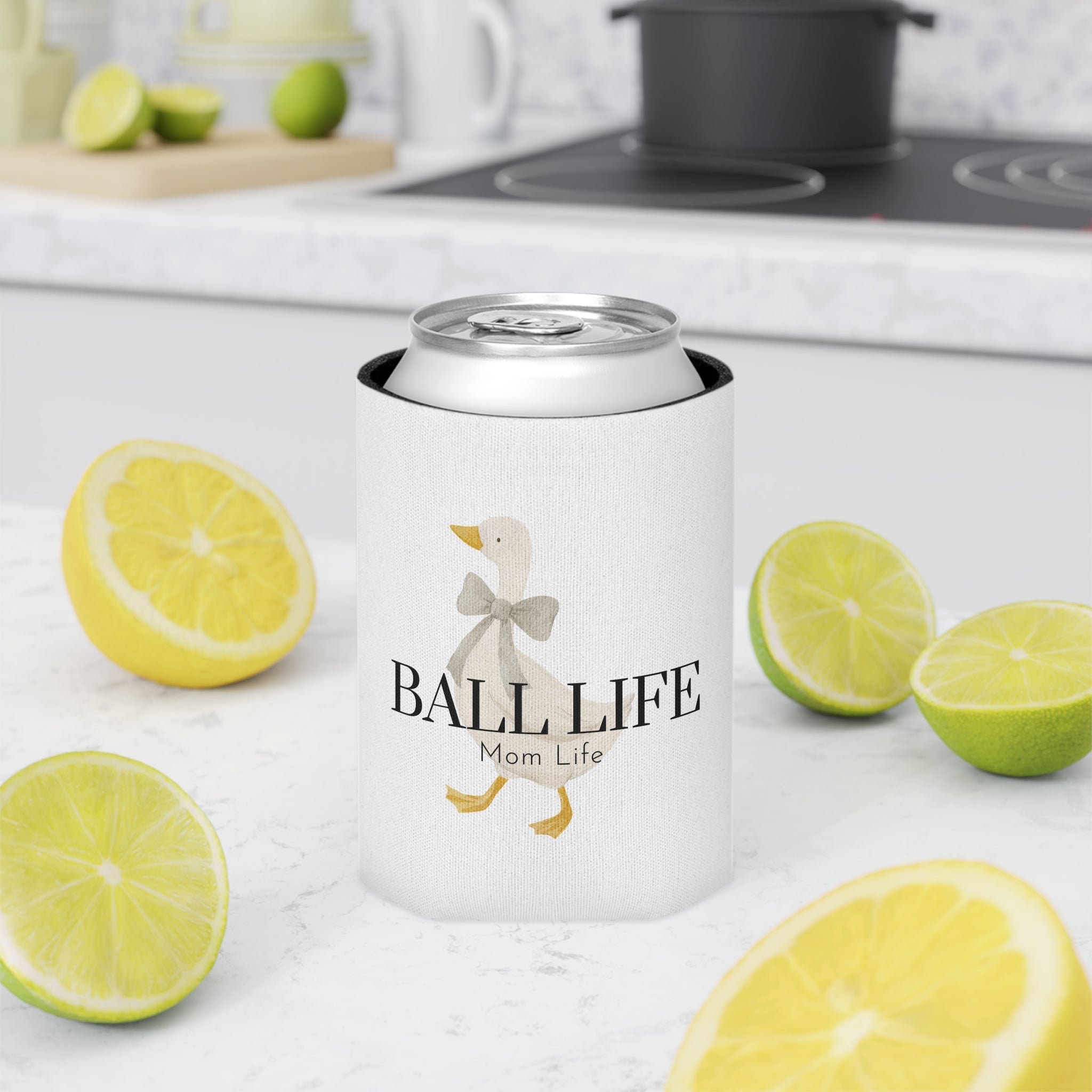Can Coozie — Ball Life Mom Life Goose Design Can Holder