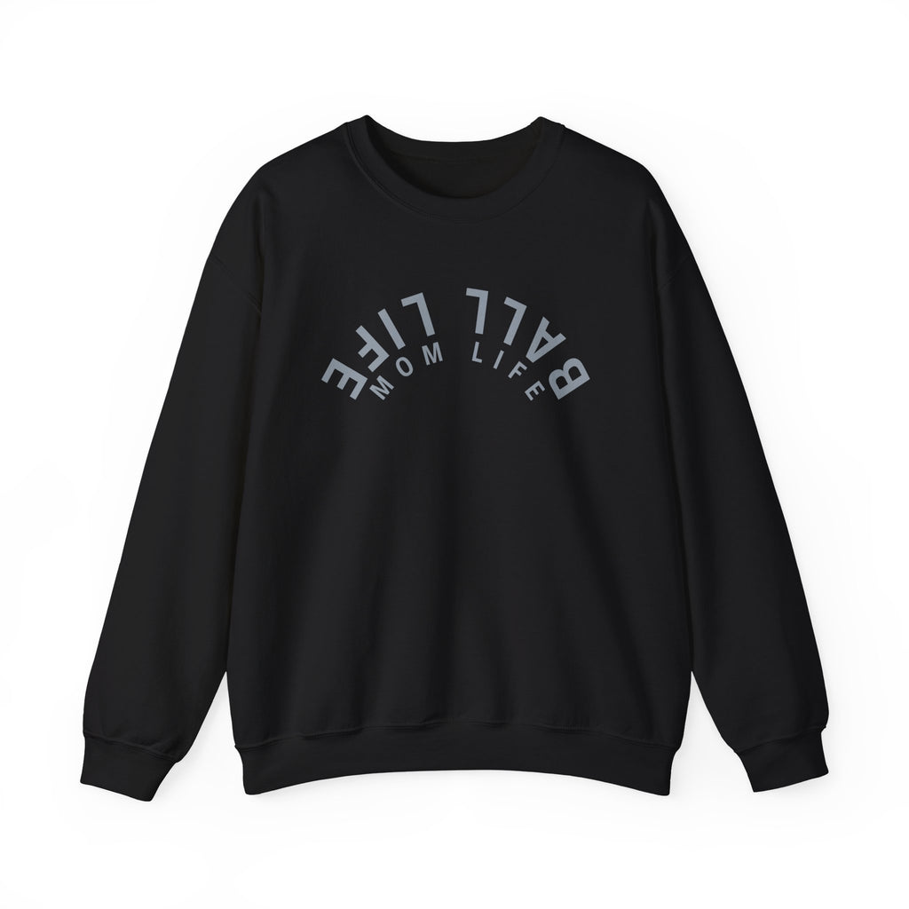 Crewneck Sweatshirt for Mom — Ball Life Mom Life Minimal Athletic Sweatshirt