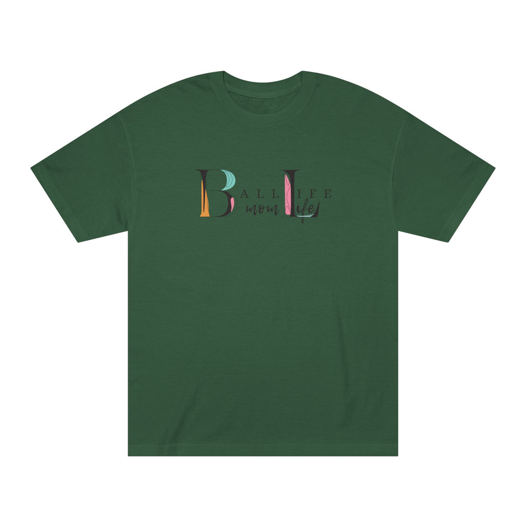 Ball Life Mom Life Minimalist Graphic T-Shirt - Classic Mom Shirt