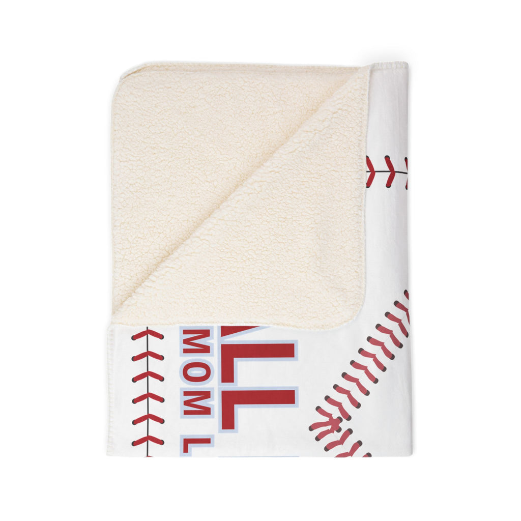 Baseball Heart Fleece Sherpa Blanket – Ball Life Mom Life Cozy Throw