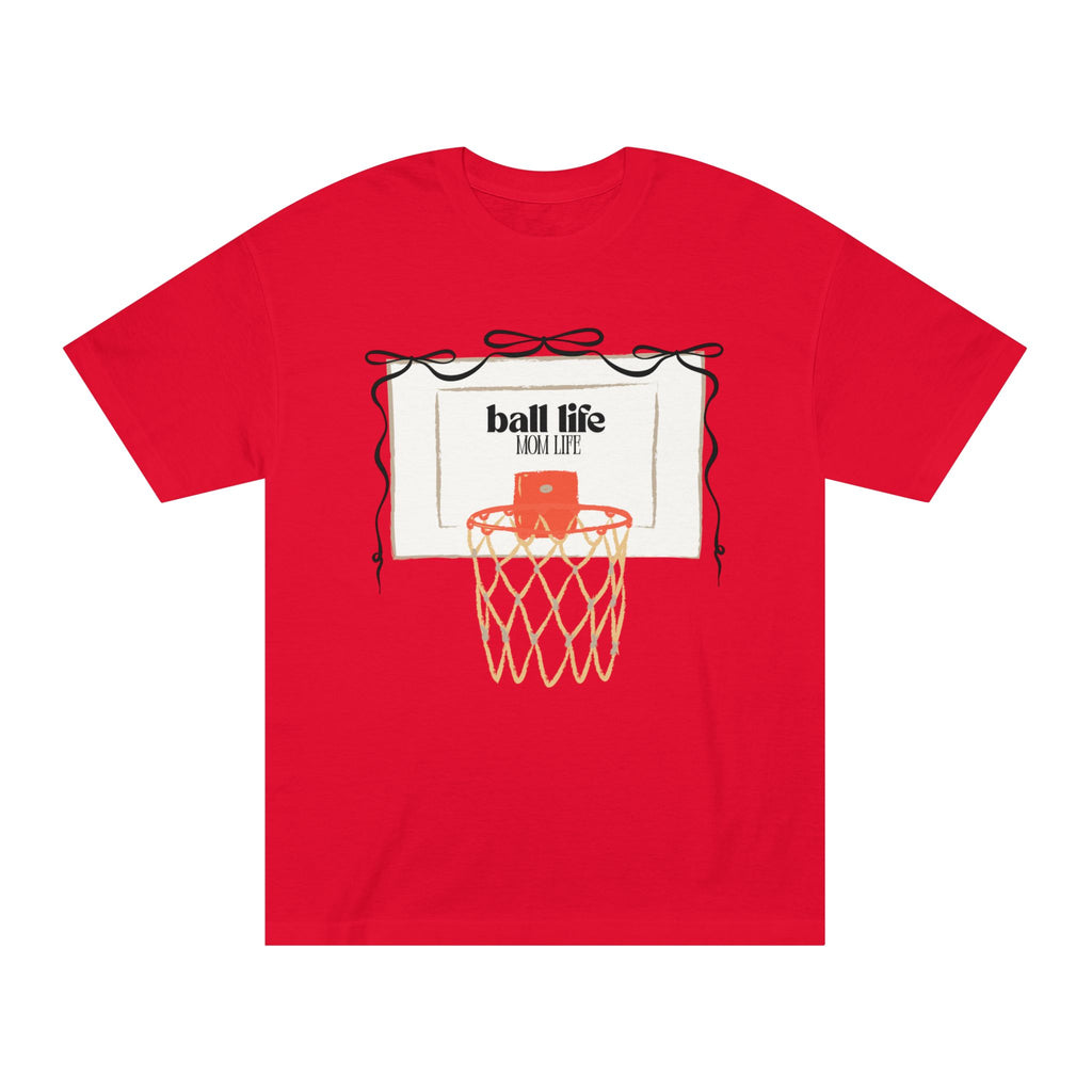 Basketball Hoop Ball Life Mom Life Tee - Vintage Court Graphic T-Shirt