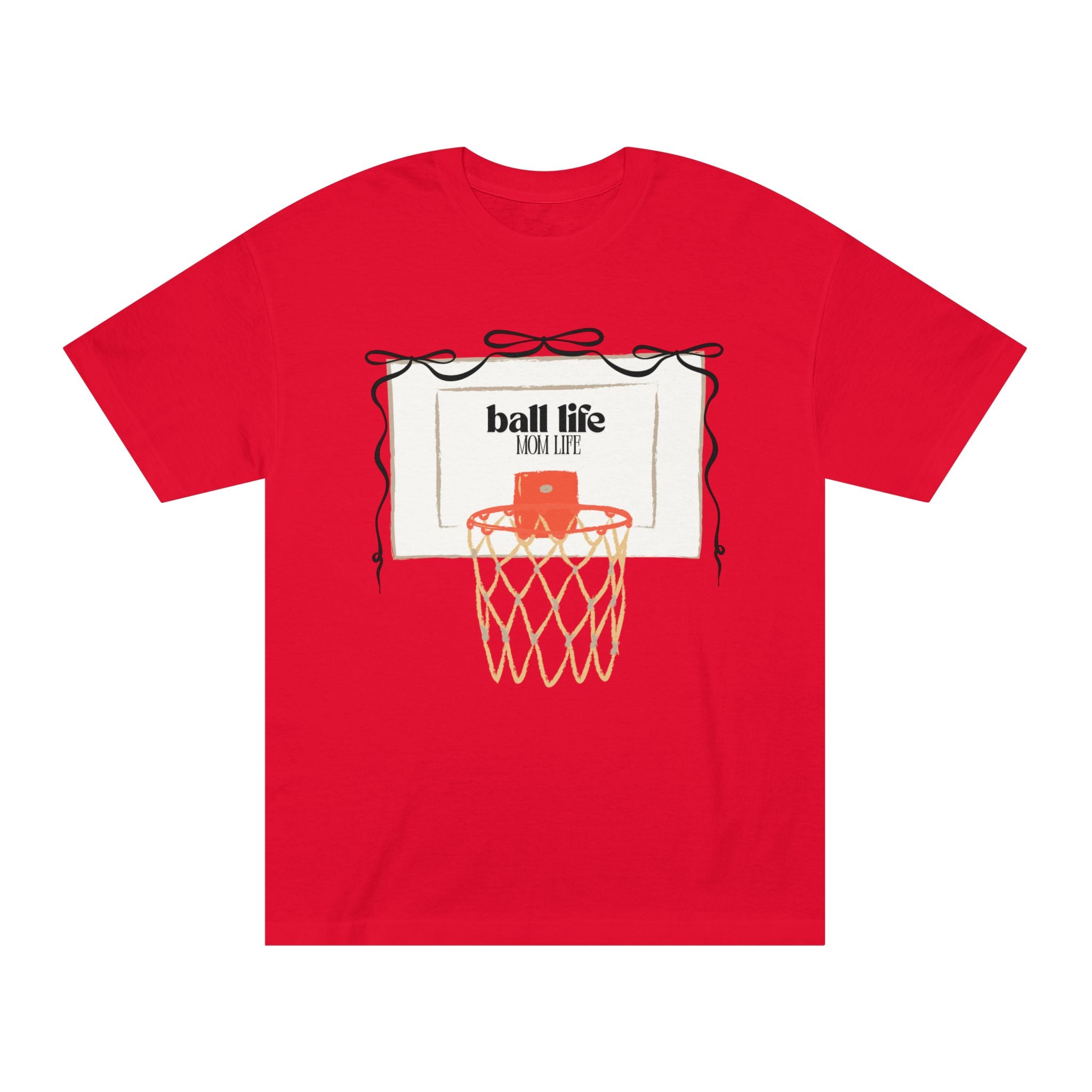Basketball Hoop Ball Life Mom Life Tee - Vintage Court Graphic T-Shirt