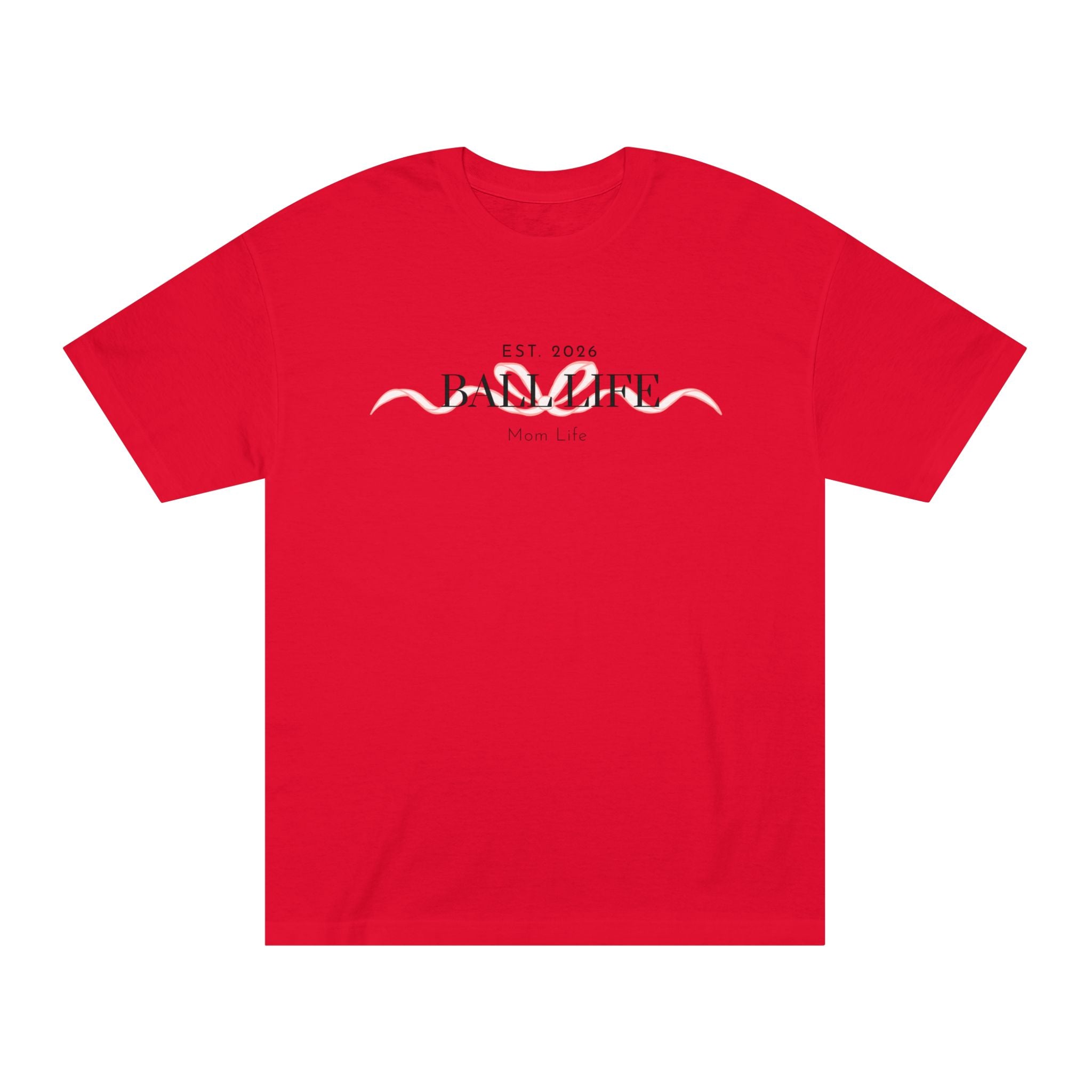 Bow Mom Life Tee — Est. 2026 Minimalist 'Ball Life Mom Life' Graphic T-Shirt
