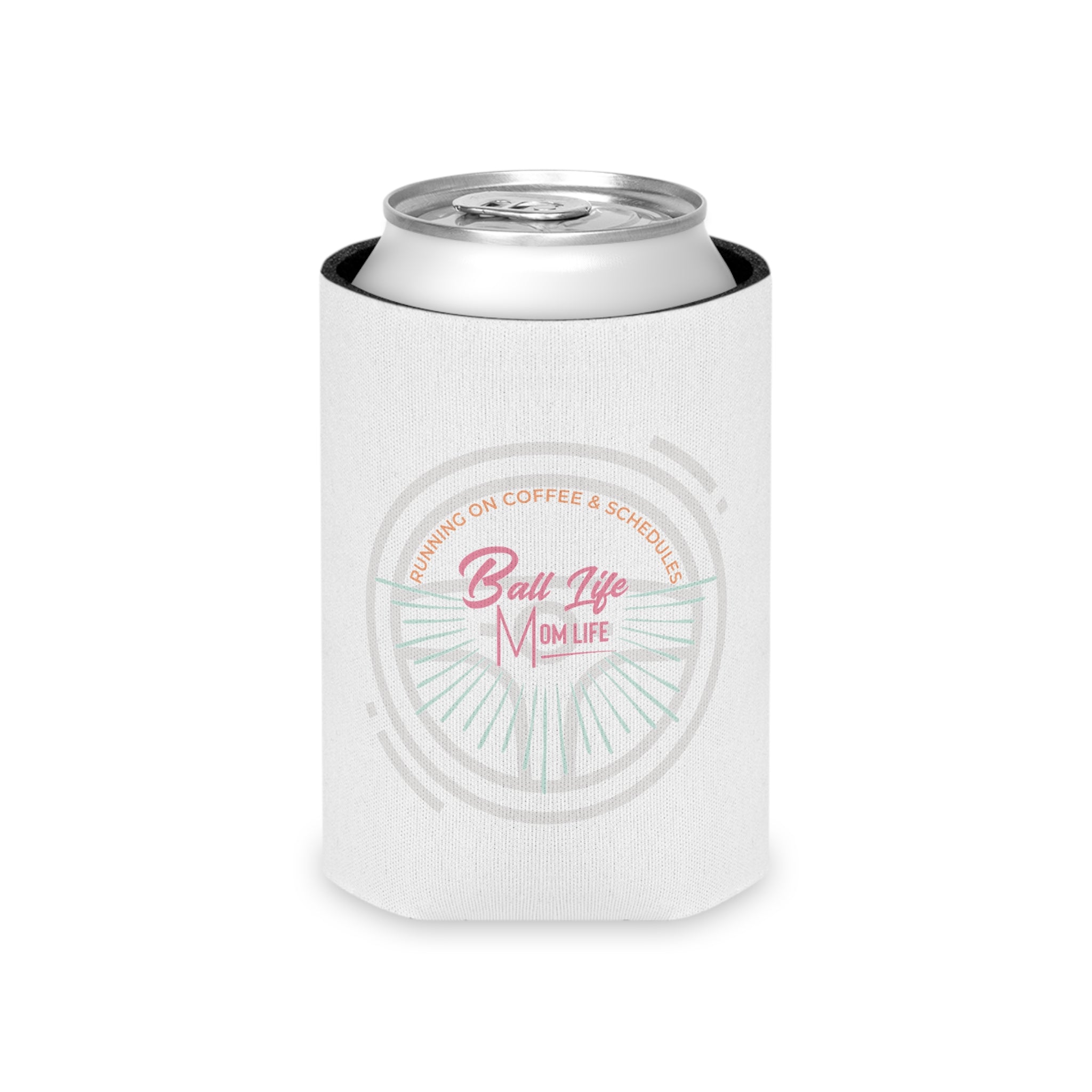 Ball Life Mom Life Can Coozy— Mom Cooler for Game Day