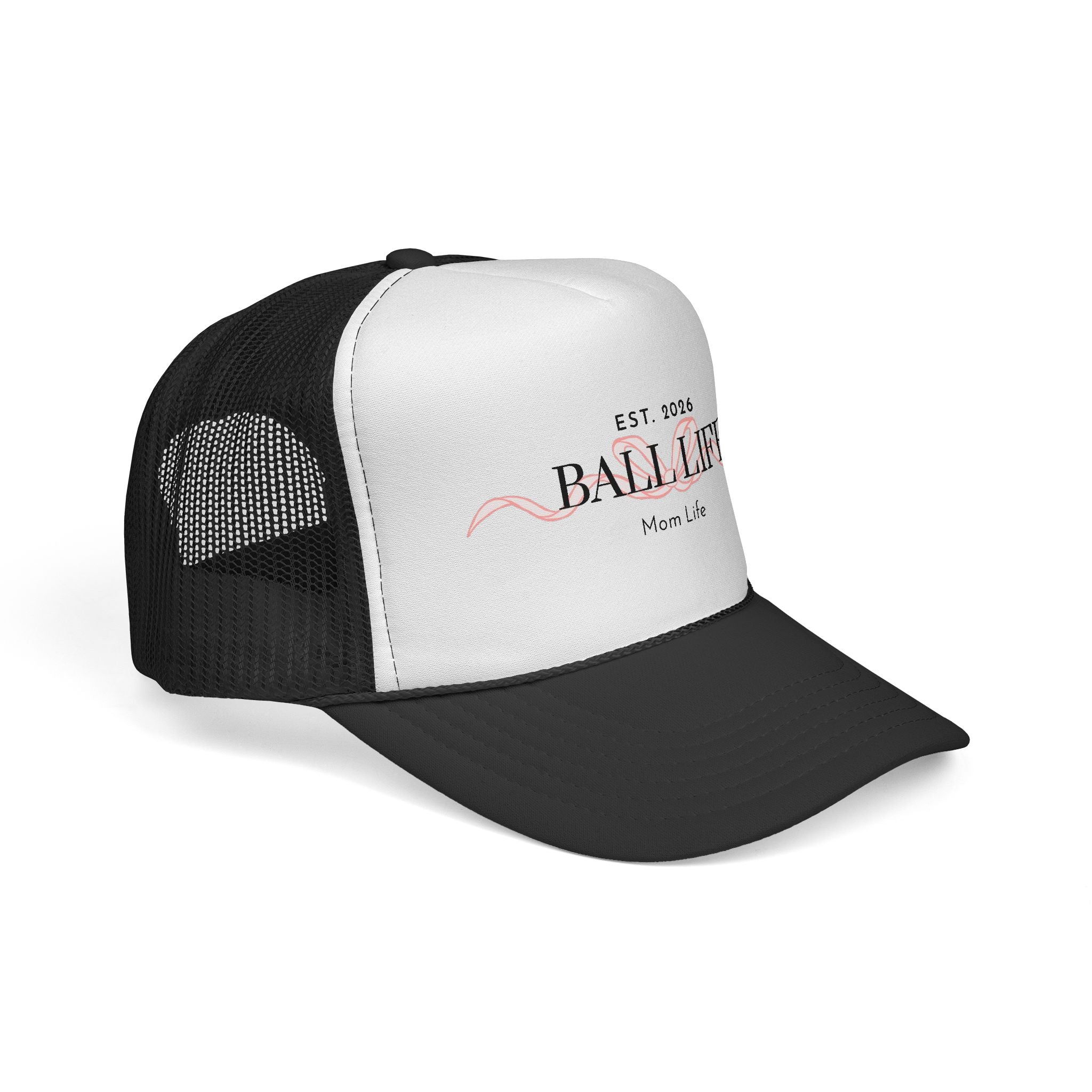 Ball Life Mom Life Trucker Cap — EST. 2026 Casual Sports Hat
