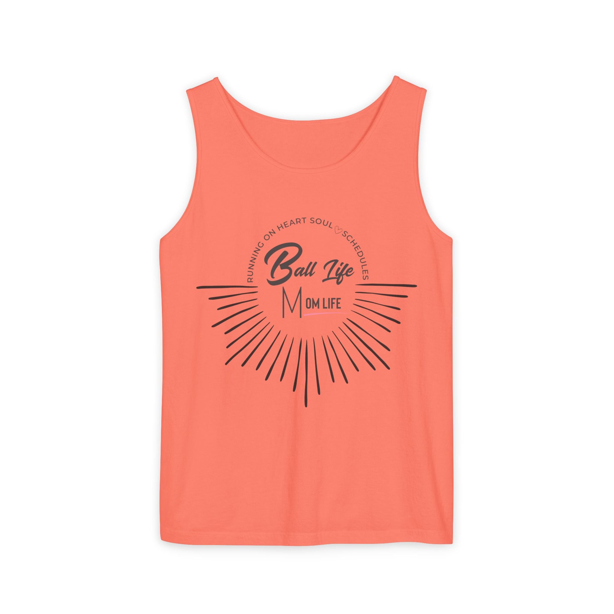 Tank Top — Ball Life Mom Life Retro Sunburst Graphic