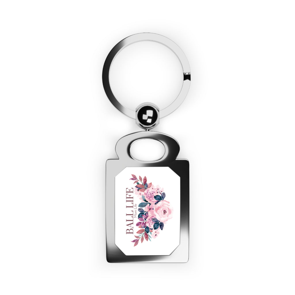 Mom Life Keyring — Stainless Steel "Ball Life Mom Life Keychain