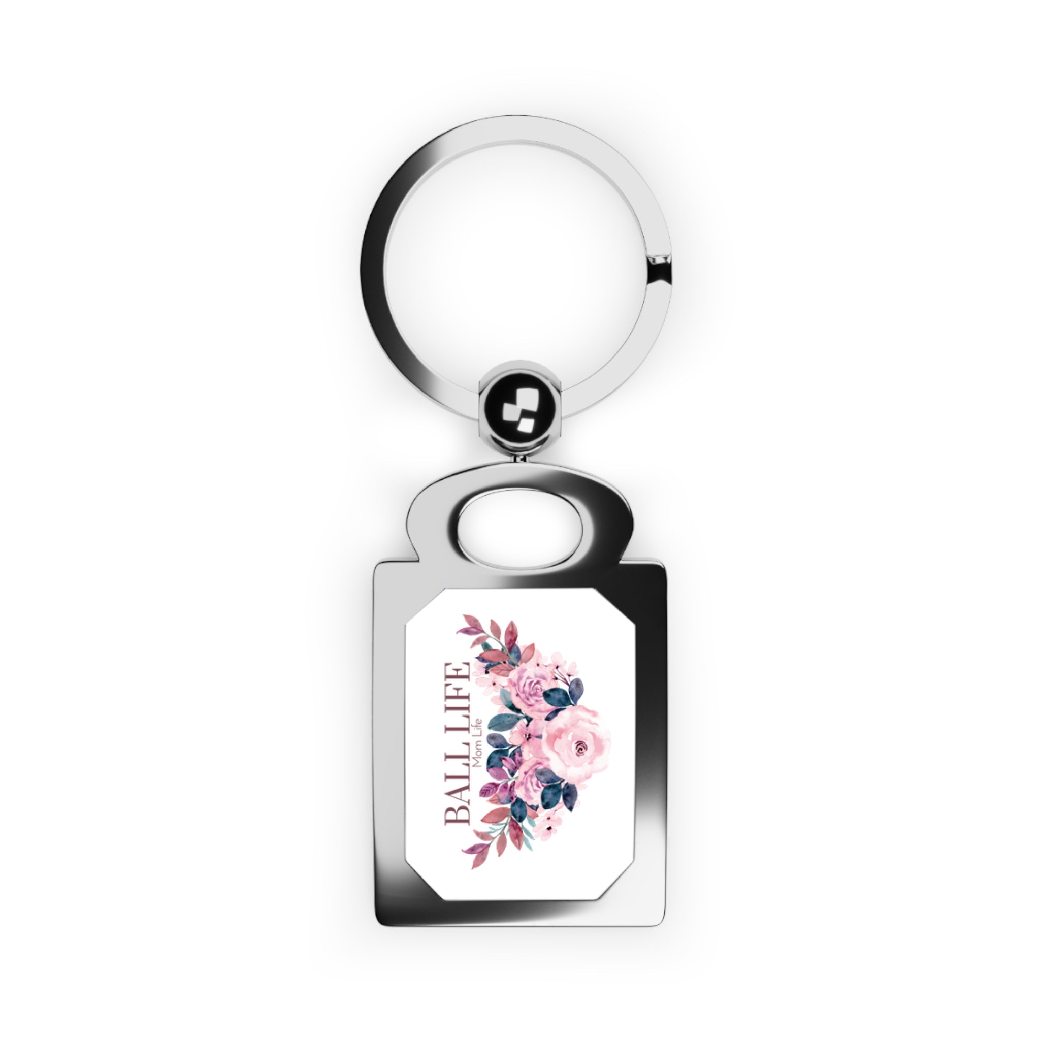 Mom Life Keyring — Stainless Steel "Ball Life Mom Life Keychain