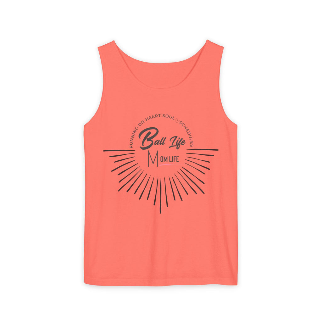 Tank Top — Ball Life Mom Life Retro Sunburst Graphic