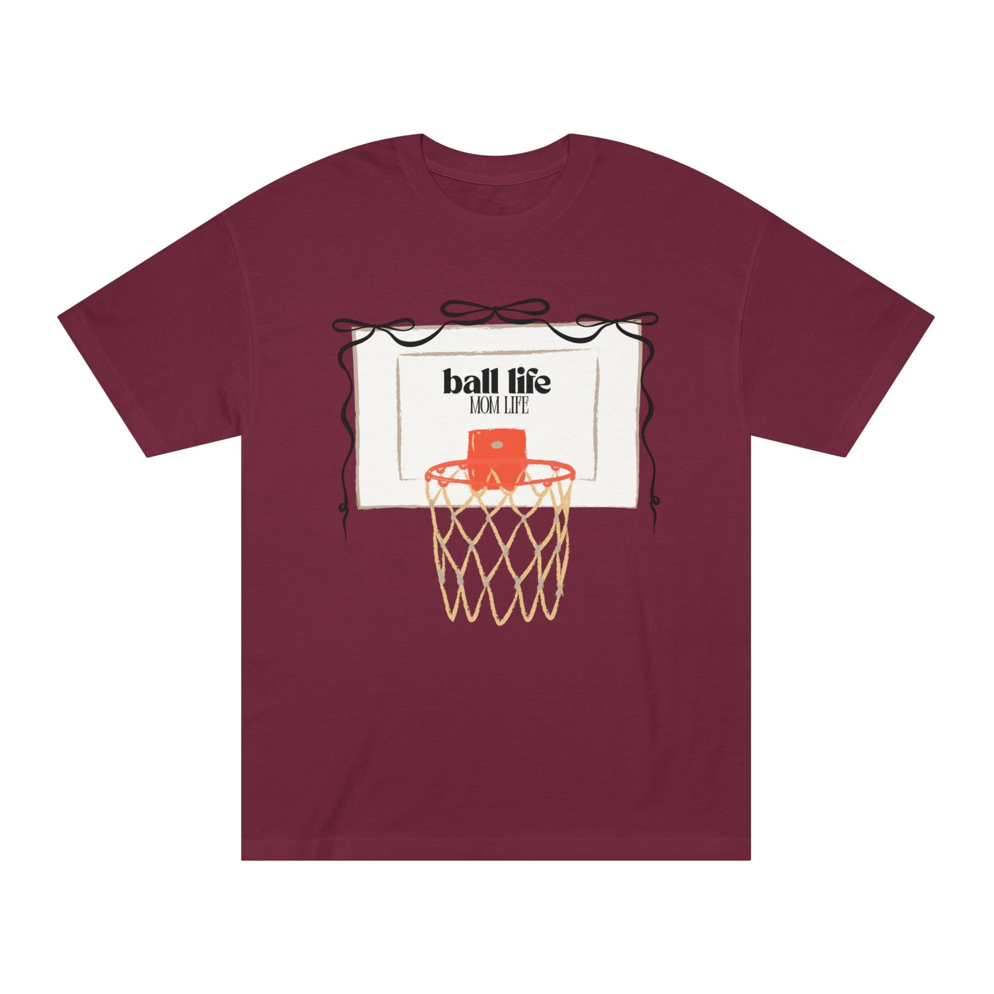 Basketball Hoop Ball Life Mom Life Tee - Vintage Court Graphic T-Shirt