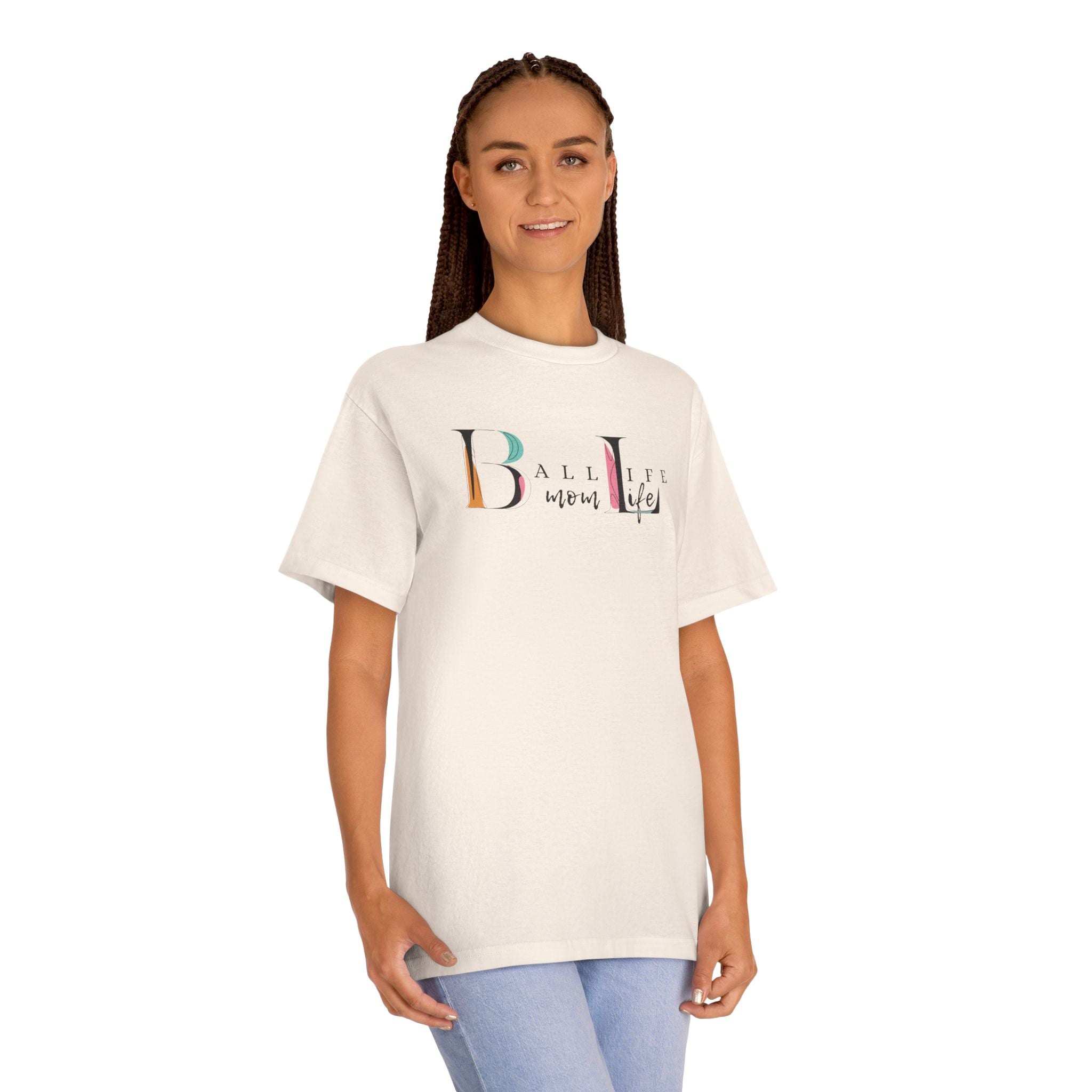 Ball Life Mom Life Minimalist Graphic T-Shirt - Classic Mom Shirt