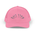 Embroidered Upside Down Snapback Trucker Cap - Ball Life Mom Life Hat