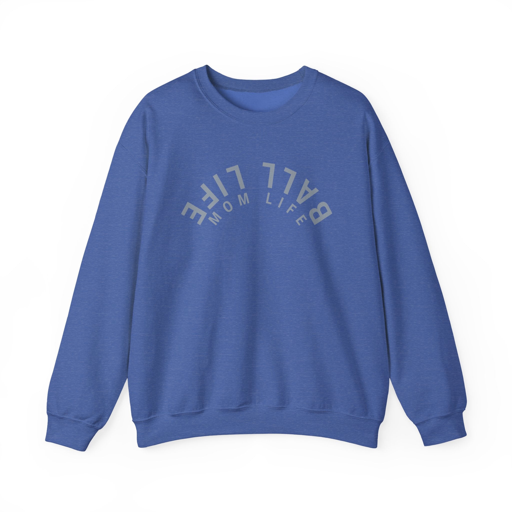 Crewneck Sweatshirt for Mom — Ball Life Mom Life Minimal Athletic Sweatshirt