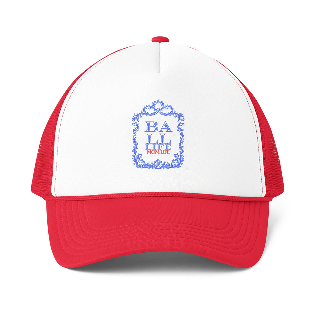 Trucker Cap - 'Ball Life Mom Life' Vintage Baseball Mesh Hat