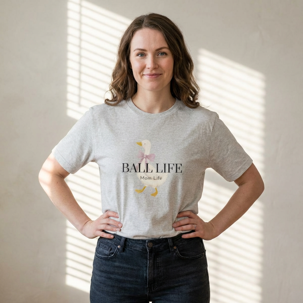 Goose Graphic T-Shirt for Mom — Ball Life Mom Life Tee