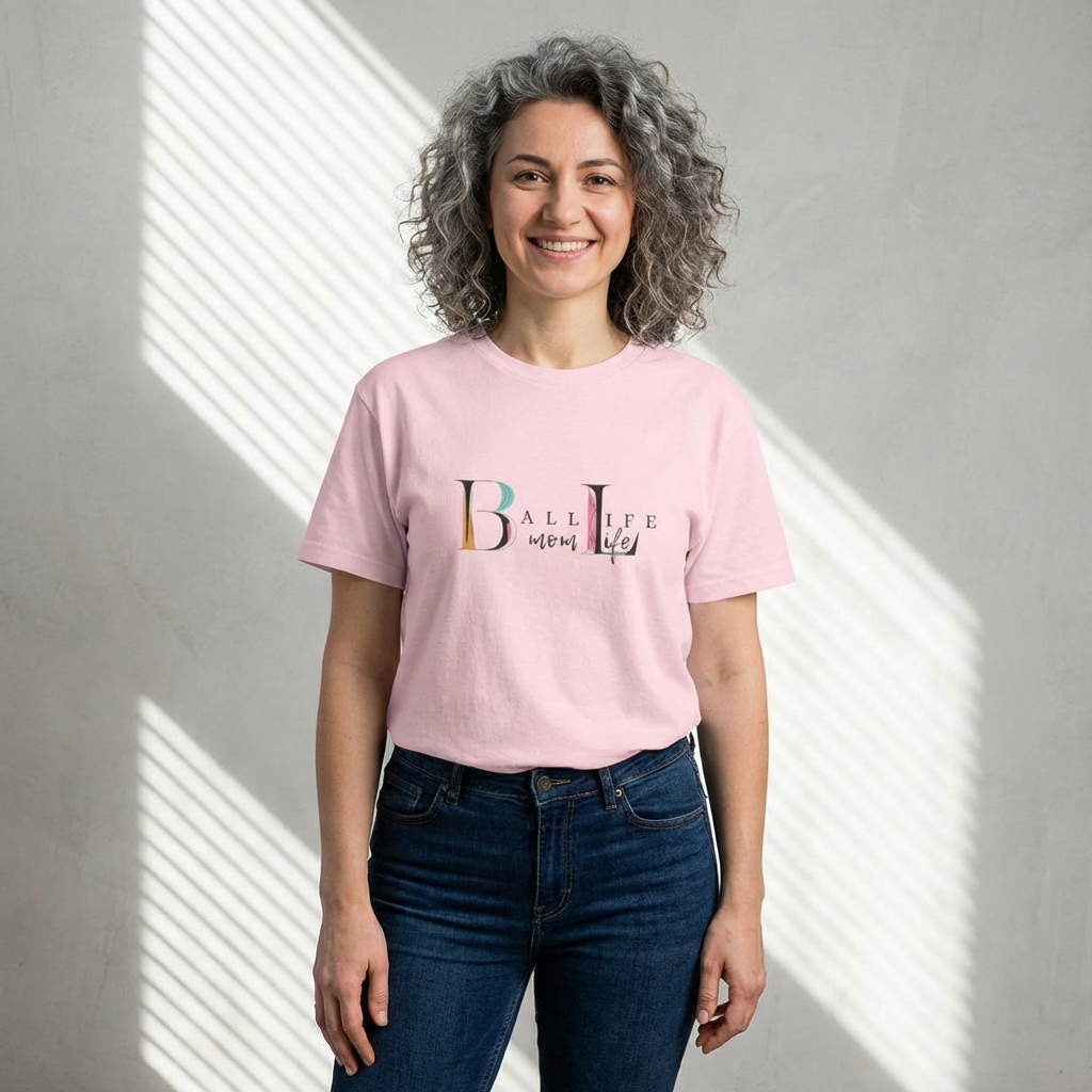 Ball Life Mom Life Minimalist Graphic T-Shirt - Classic Mom Shirt