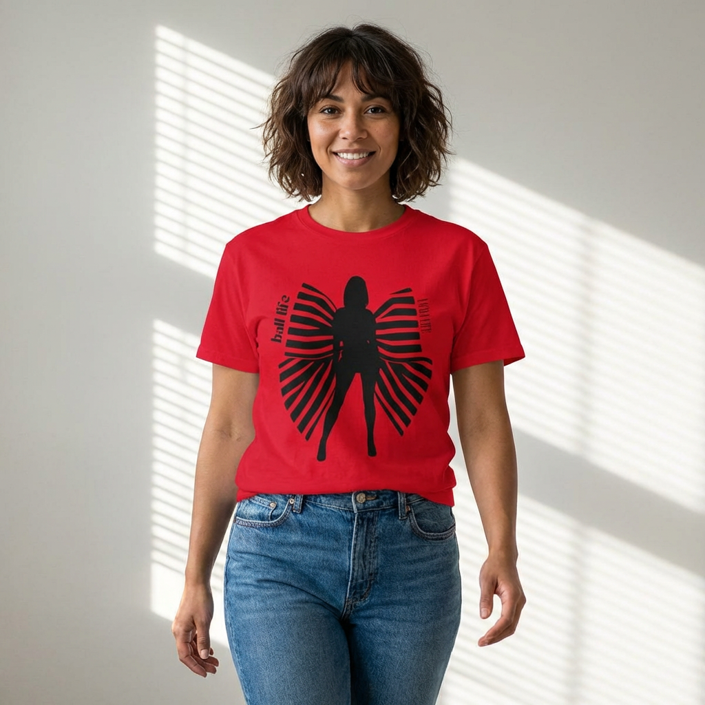 Bow & Silhouette 'Ball Life Tee' — Lady Graphic T-Shirt