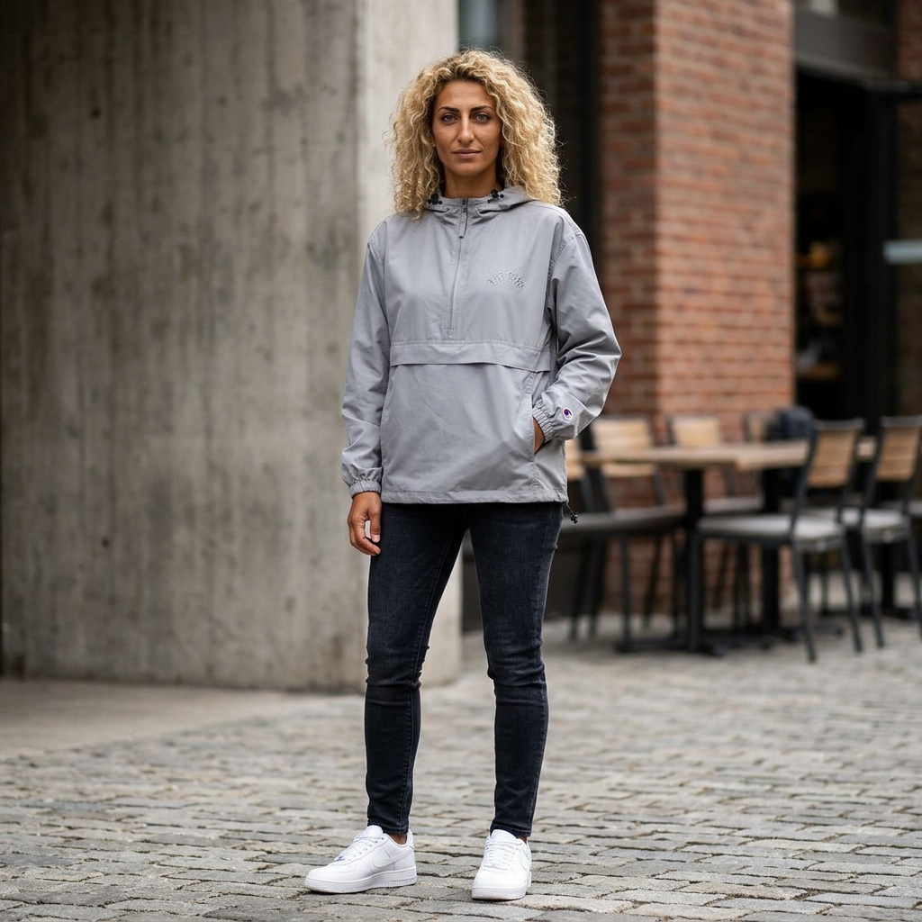 Lightweight Packable Anorak Jacket — Weatherproof Pullover Ball Life Mom Life Embroidery