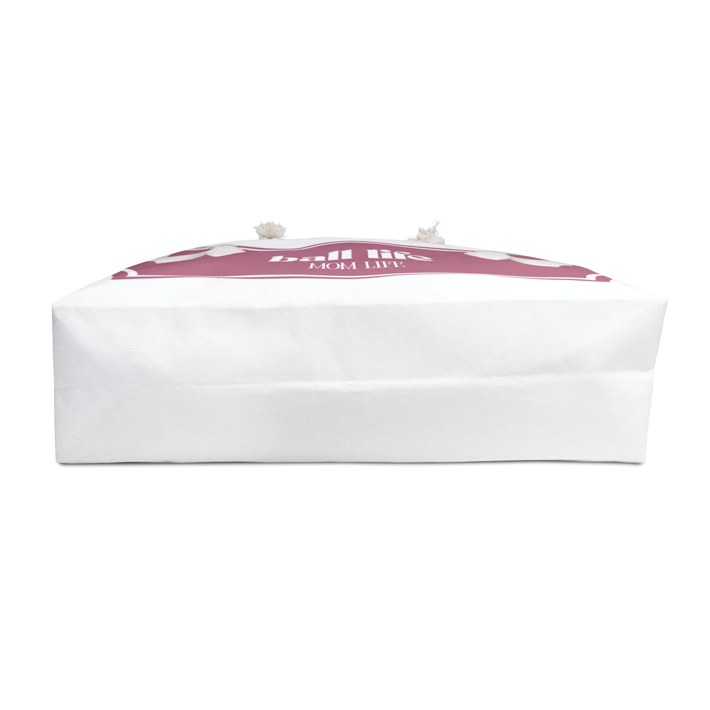 Ball Life Mom Life Mauve Weekender Bag —Mom Tote for Game Days & Travel