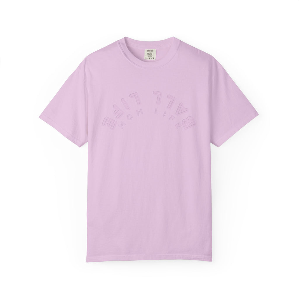 Upside Down 'Ball Life Mom Life' Tee - Comfort Colors Inverted Graphic T-shirt for Mom