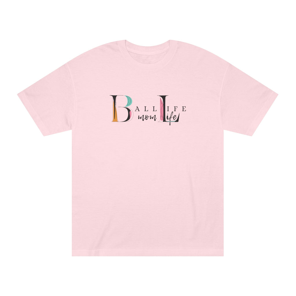 Ball Life Mom Life Minimalist Graphic T-Shirt - Classic Mom Shirt