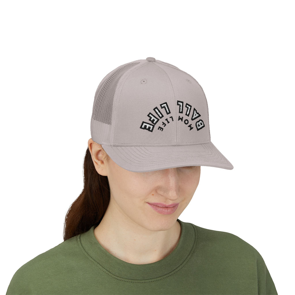 Embroidered Snapback Ball Life Mom Life Cap
