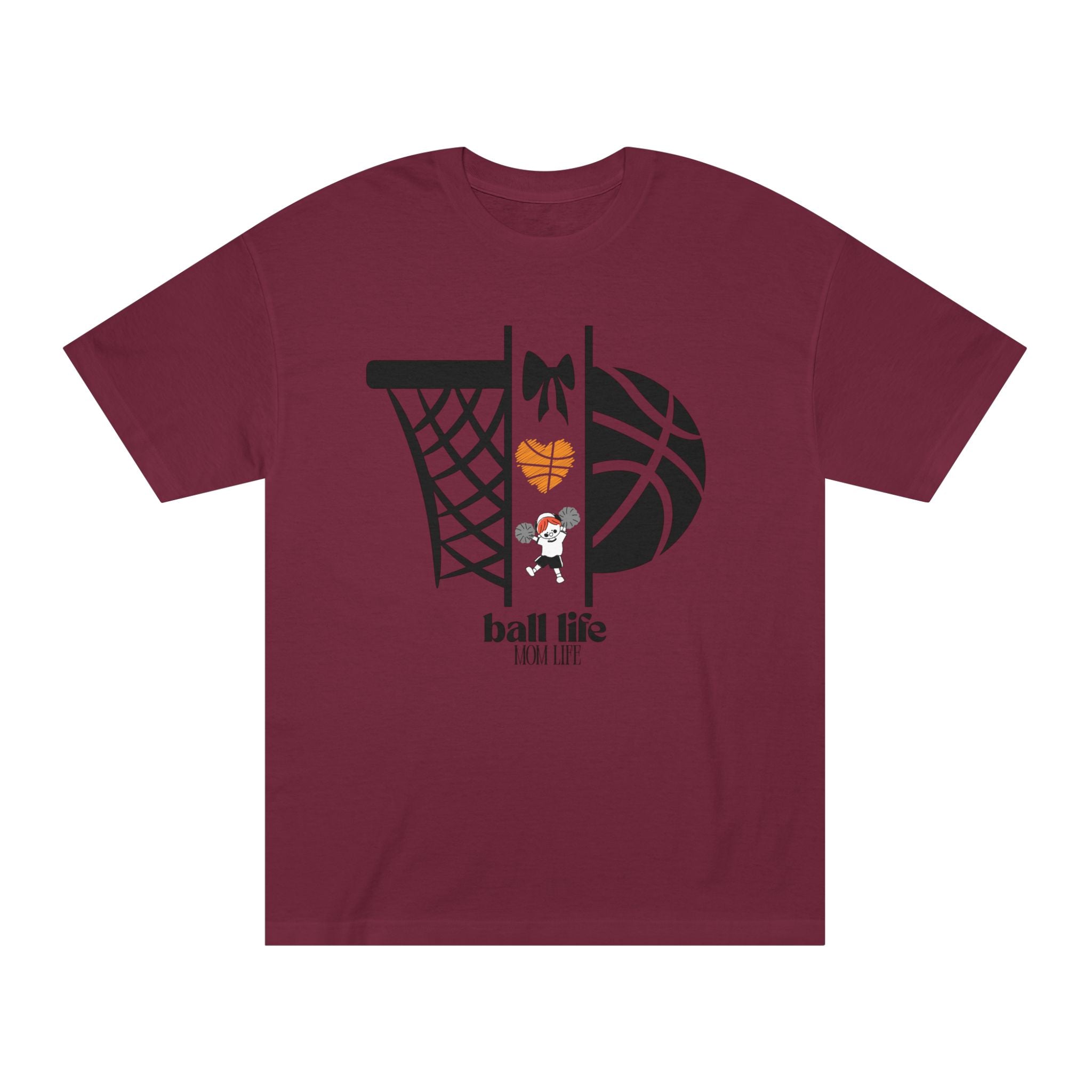 Basketball Graphic Tee — Ball Life Mom Life Court Shirt