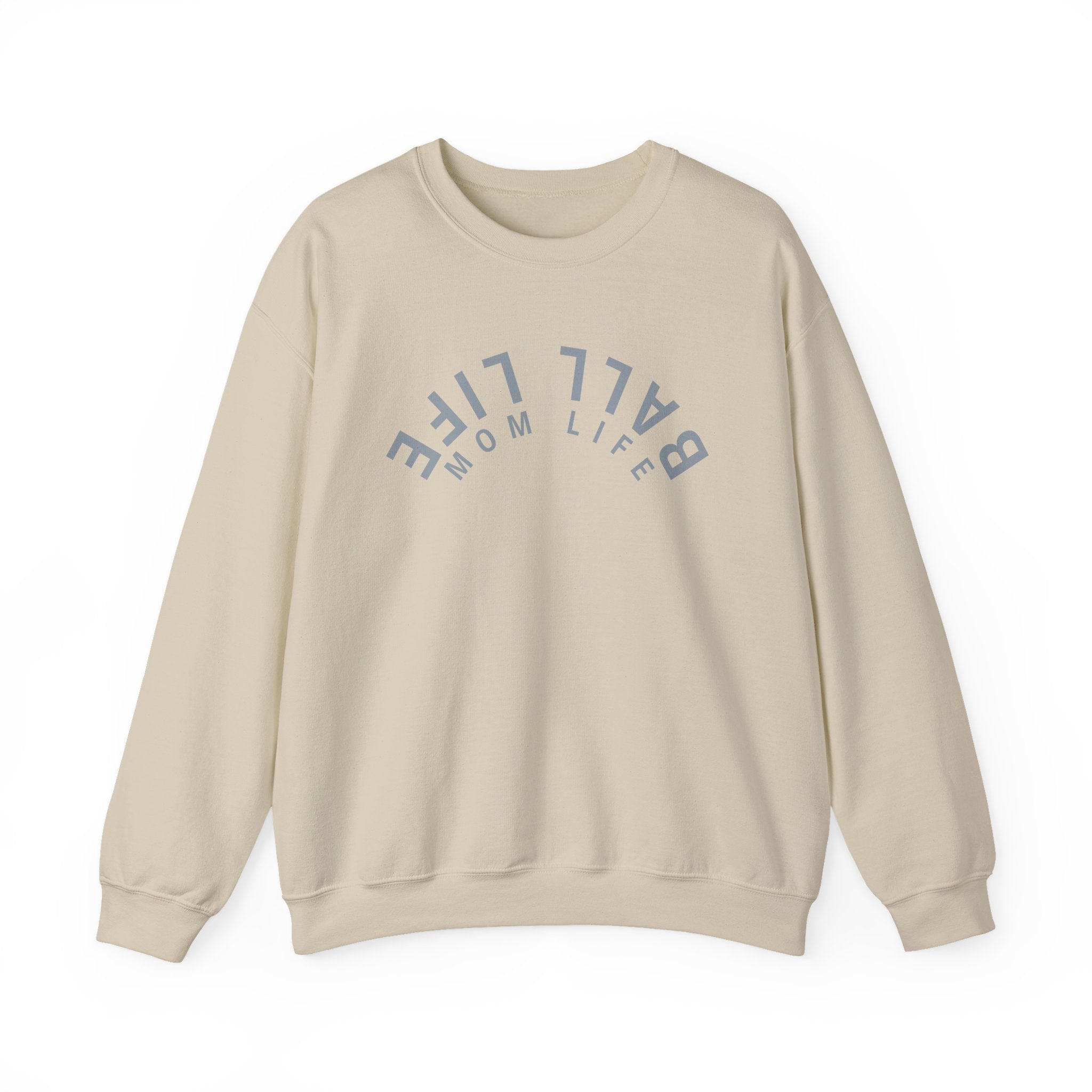 Crewneck Sweatshirt for Mom — Ball Life Mom Life Minimal Athletic Sweatshirt