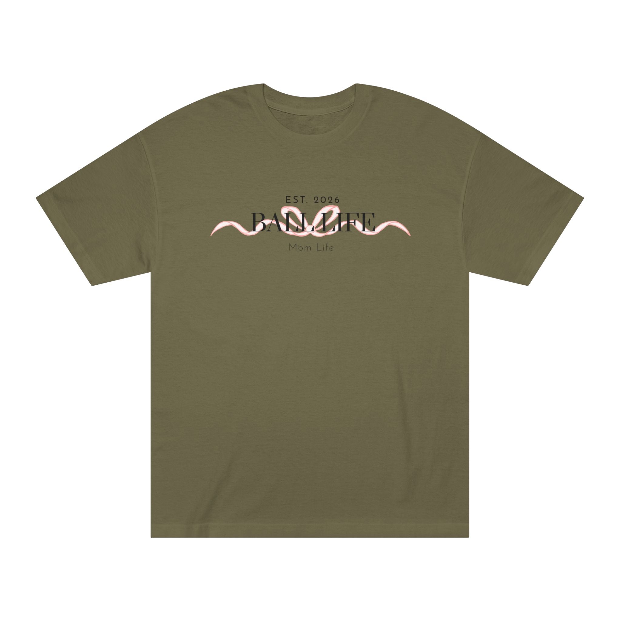Bow Mom Life Tee — Est. 2026 Minimalist 'Ball Life Mom Life' Graphic T-Shirt