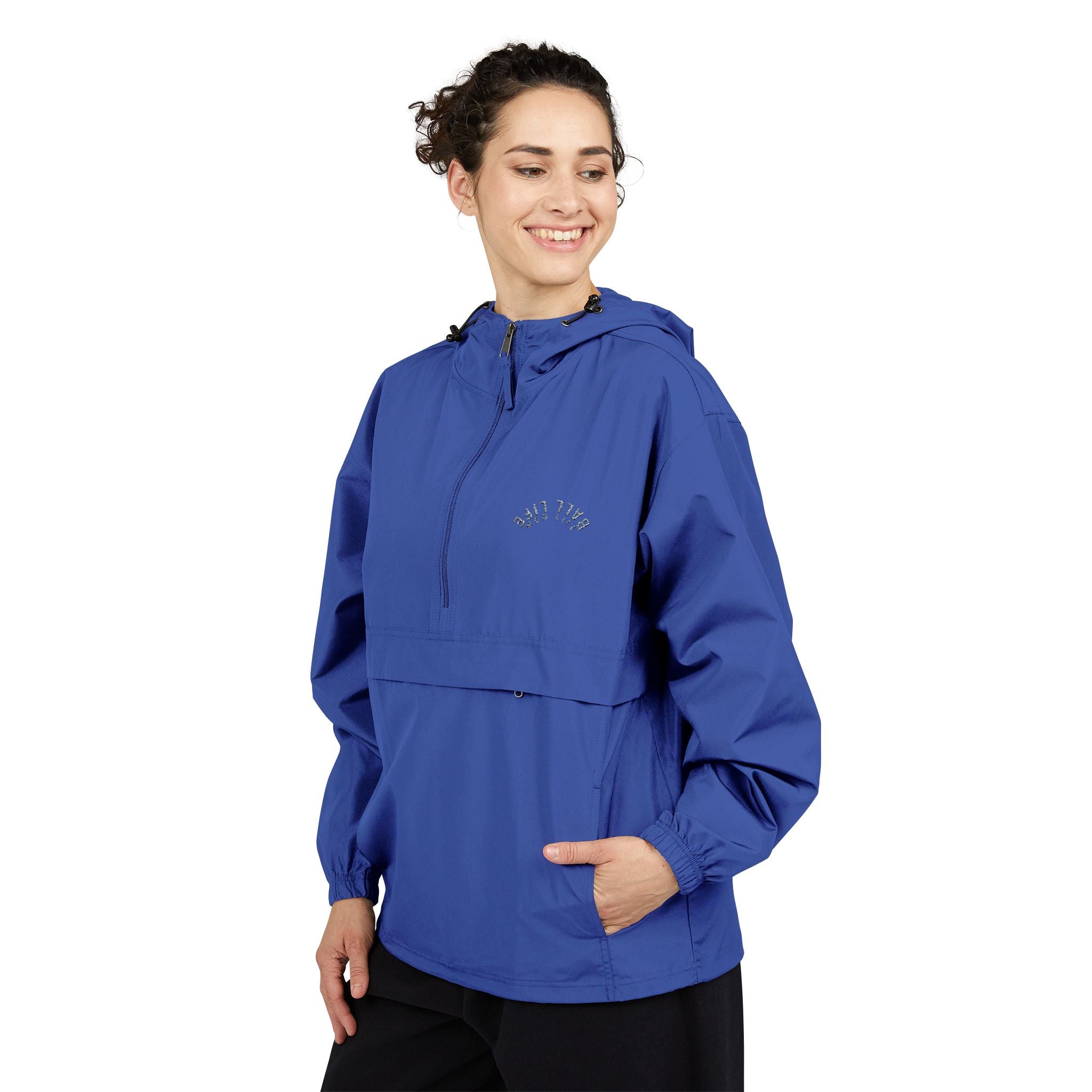 Lightweight Packable Anorak Jacket — Weatherproof Pullover Ball Life Mom Life Embroidery