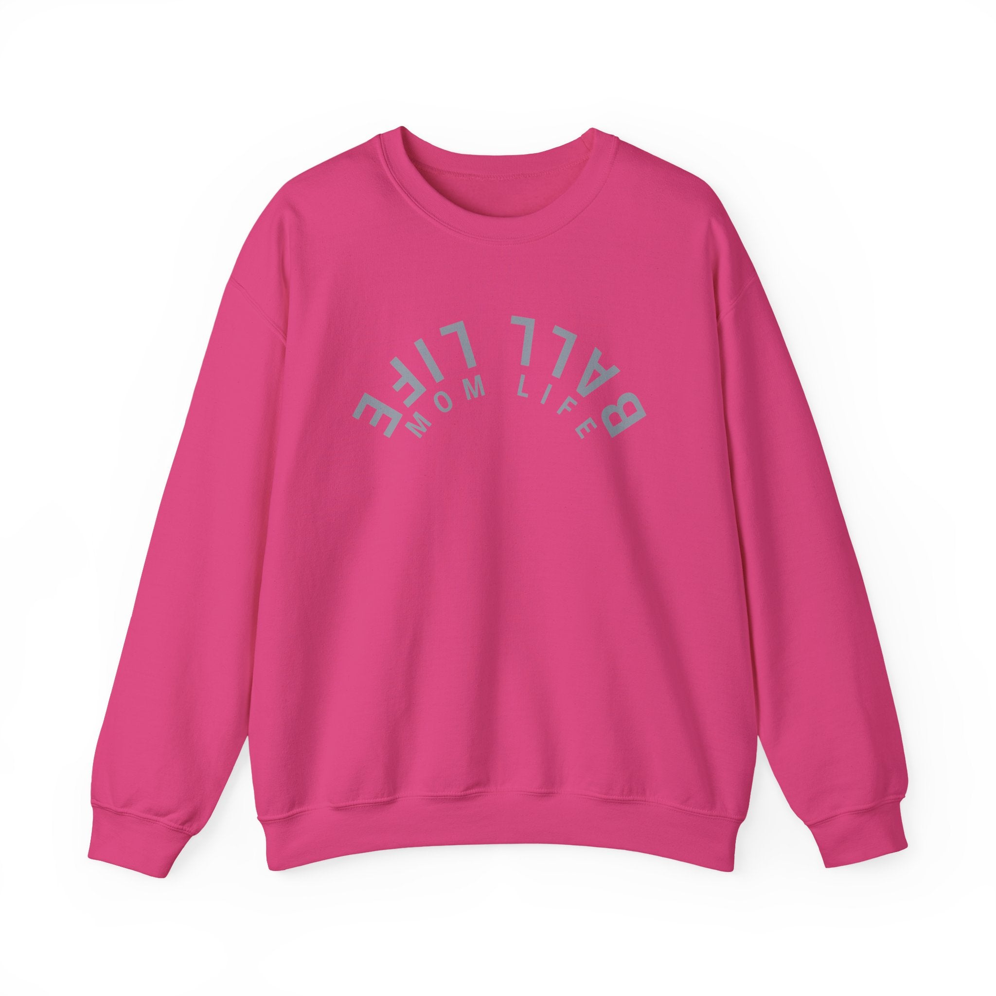 Crewneck Sweatshirt for Mom — Ball Life Mom Life Minimal Athletic Sweatshirt