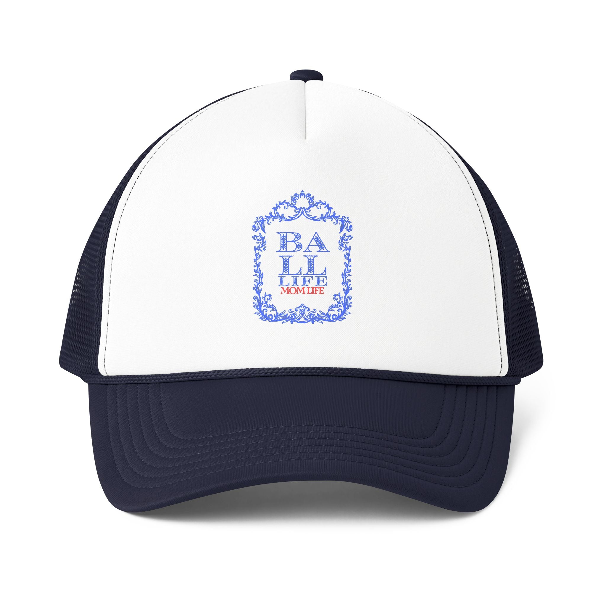 Trucker Cap - 'Ball Life Mom Life' Vintage Baseball Mesh Hat