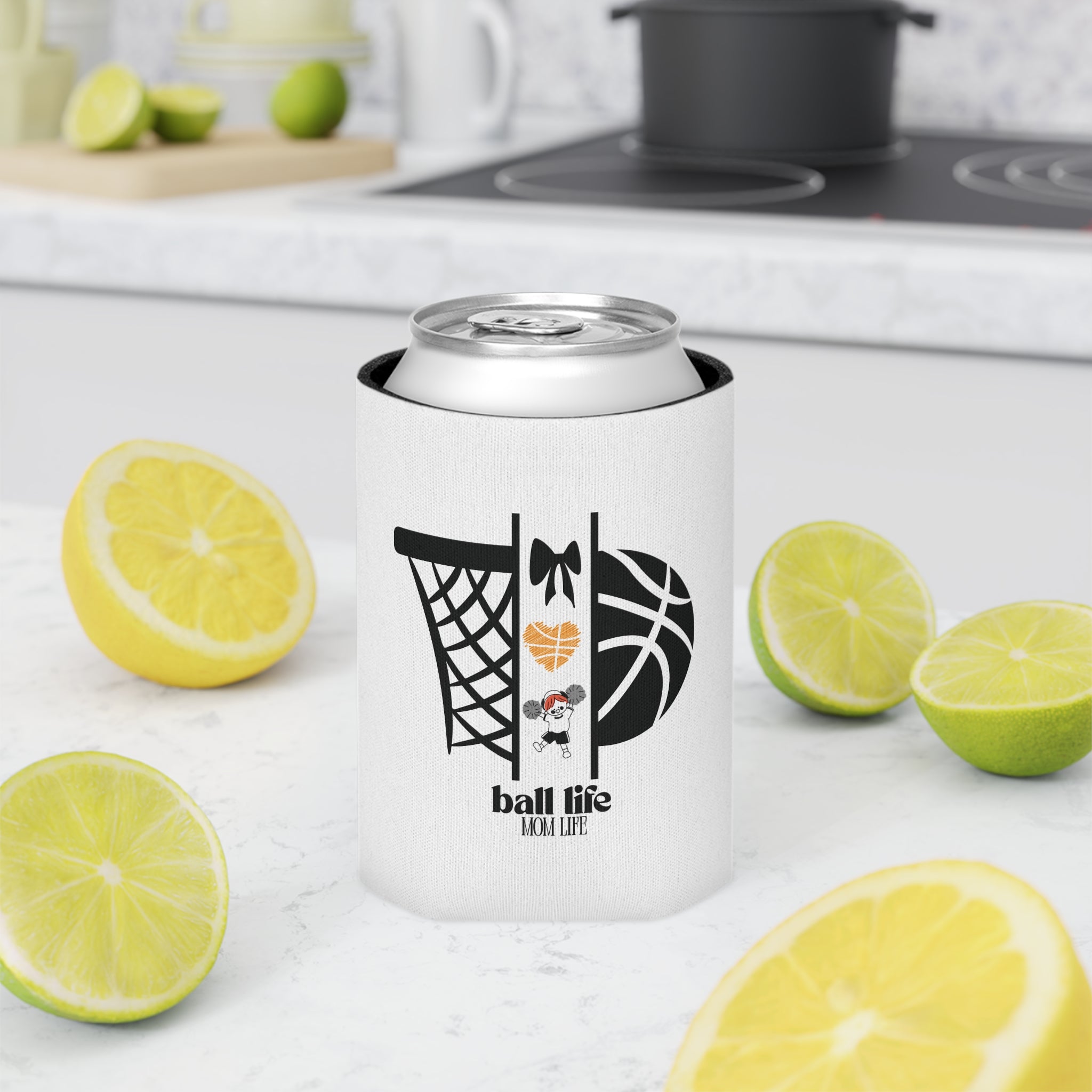 Can Coozie — Mom Life Basketball Hoop Neoprene Can Cooler