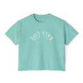 Boxy Tee — Ball Life Mom Life Upside Down Logo Women's Crop T-Shirt
