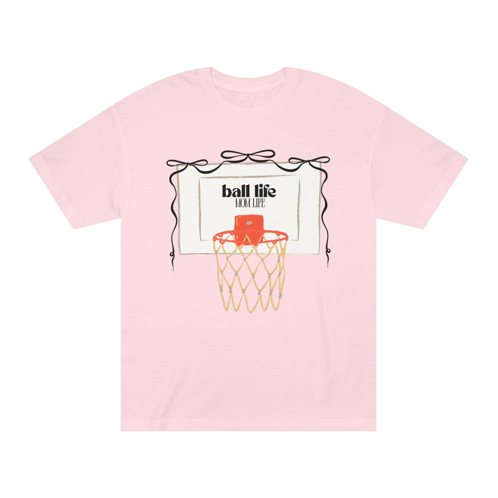 Basketball Hoop Ball Life Mom Life Tee - Vintage Court Graphic T-Shirt