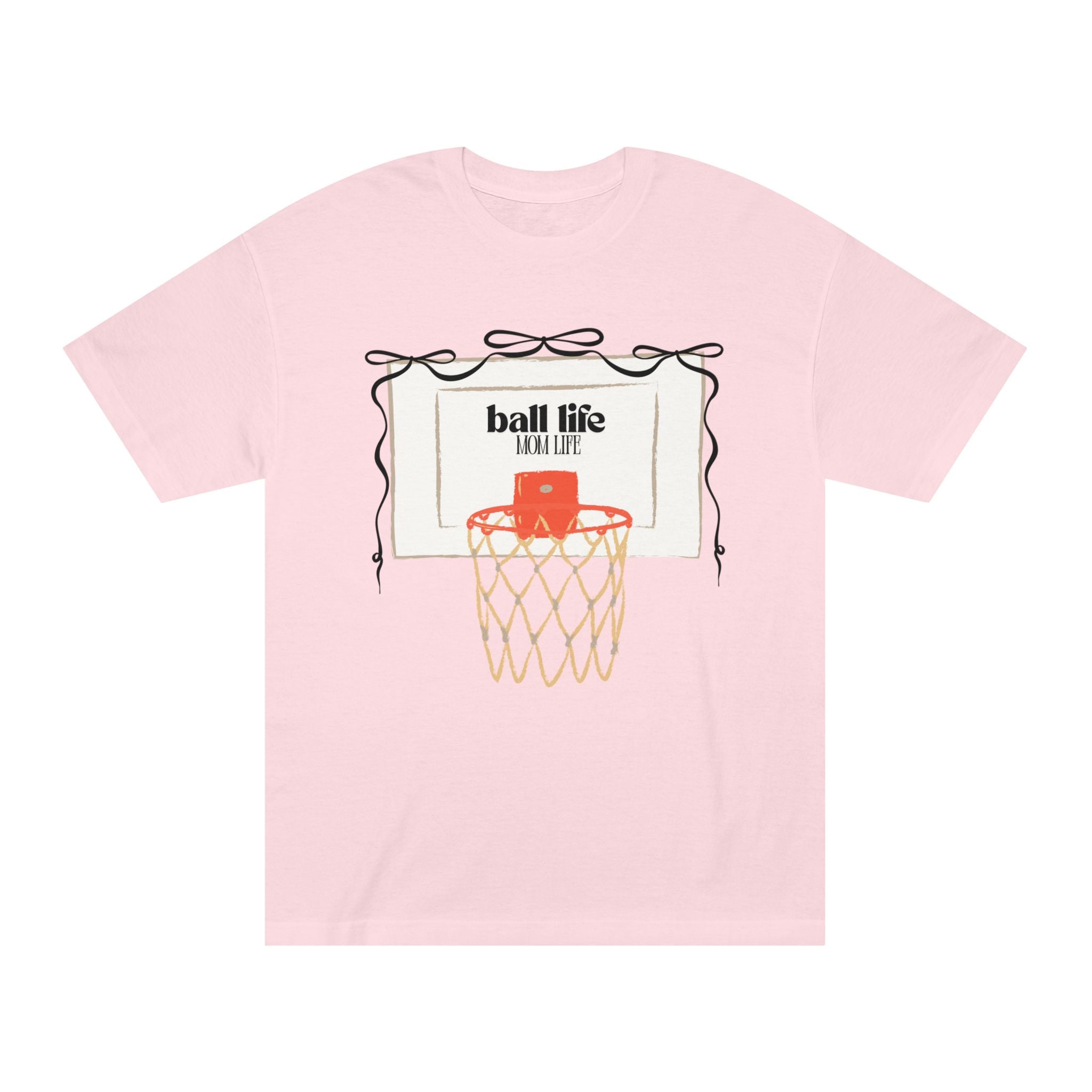 Basketball Hoop Ball Life Mom Life Tee - Vintage Court Graphic T-Shirt