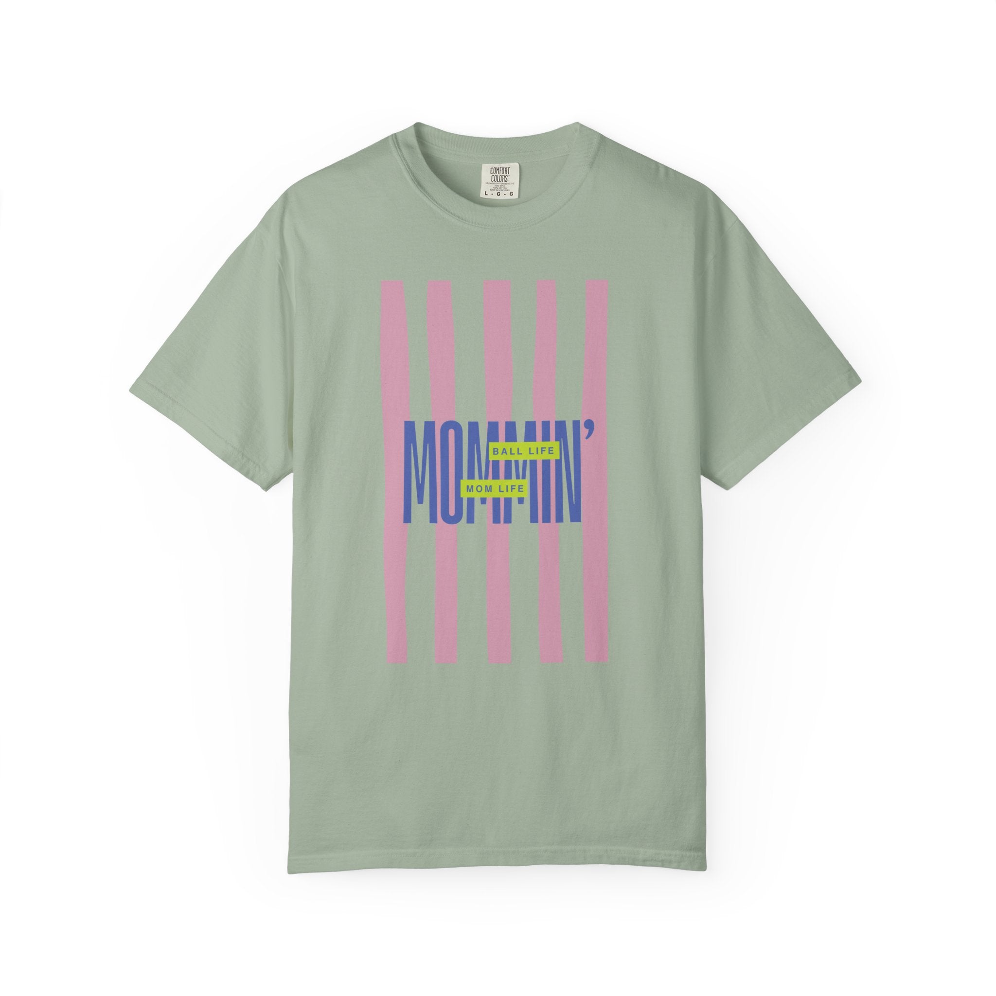 Pink Stripe T-Shirt - Mom Life Ball Life Tee