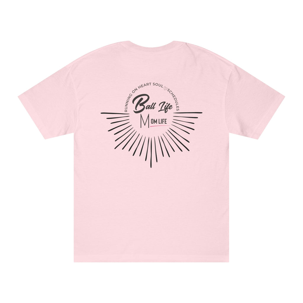 Ball Life T-Shirt — Mom Life Graphic Tee with Retro Sunburst Design