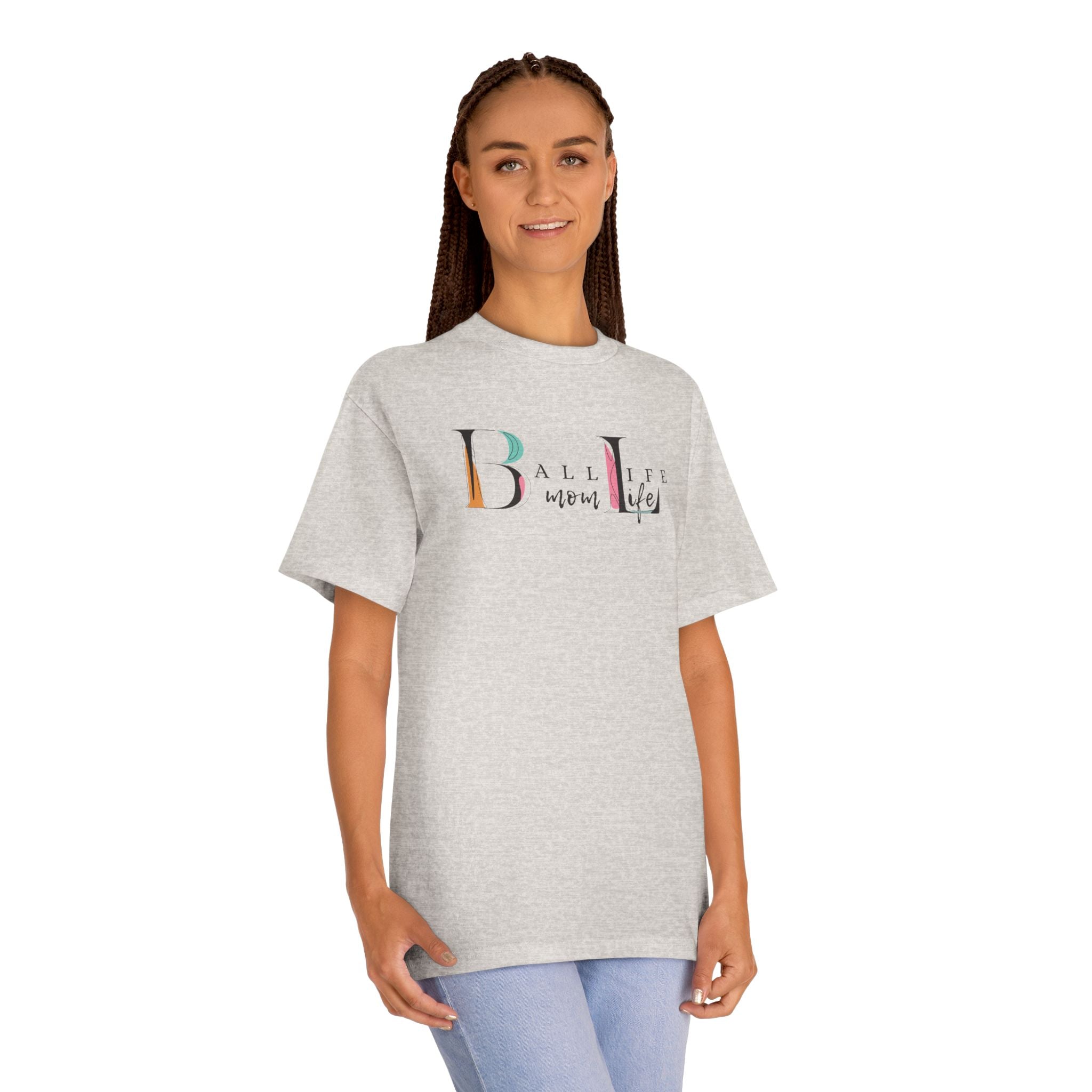 Ball Life Mom Life Minimalist Graphic T-Shirt - Classic Mom Shirt