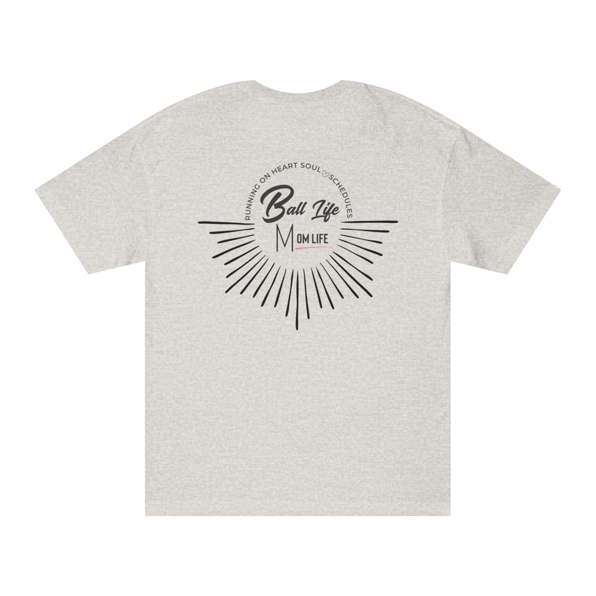 Ball Life T-Shirt — Mom Life Graphic Tee with Retro Sunburst Design