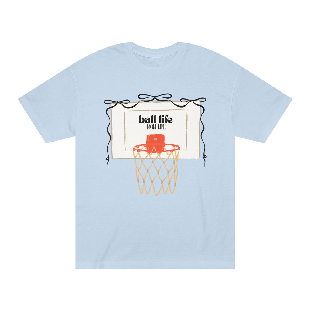 Basketball Hoop Ball Life Mom Life Tee - Vintage Court Graphic T-Shirt