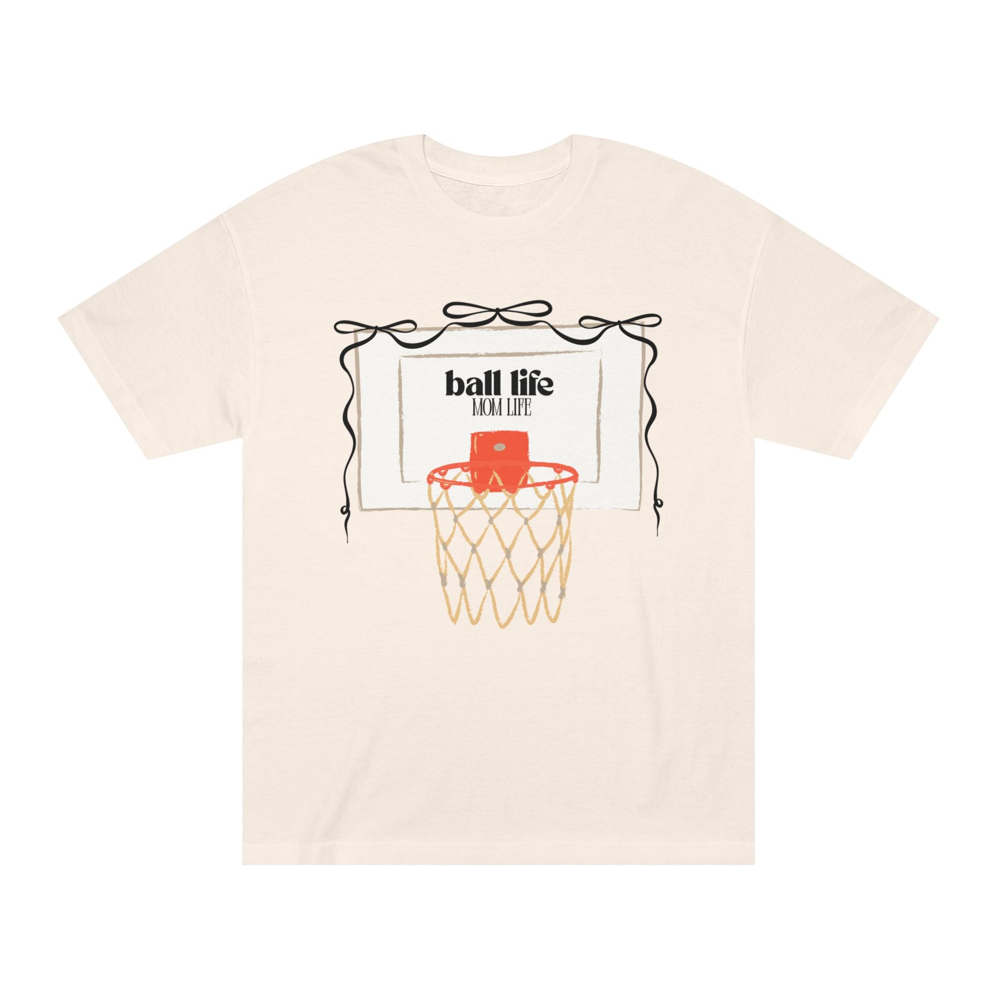 Basketball Hoop Ball Life Mom Life Tee - Vintage Court Graphic T-Shirt