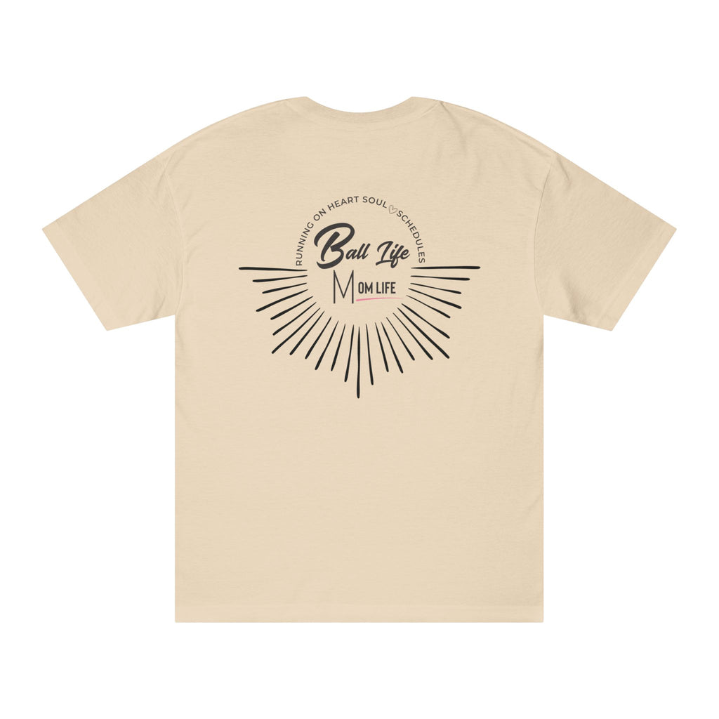 Ball Life T-Shirt — Mom Life Graphic Tee with Retro Sunburst Design